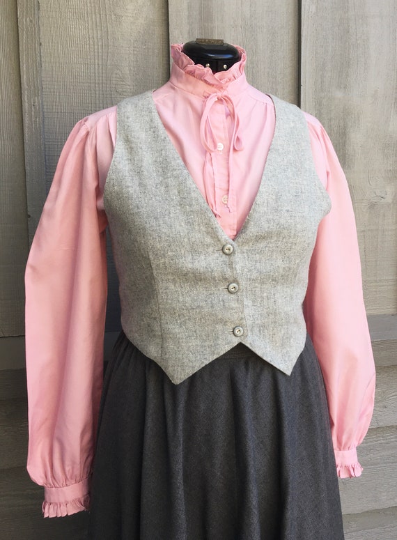 Vintage Late 1970s Pale Pink Faux-Edwardian Blous… - image 3