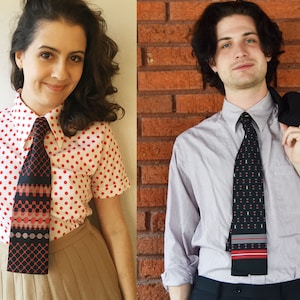 Choice of 2 Vintage 1970s Square Wide Neckties / Ties