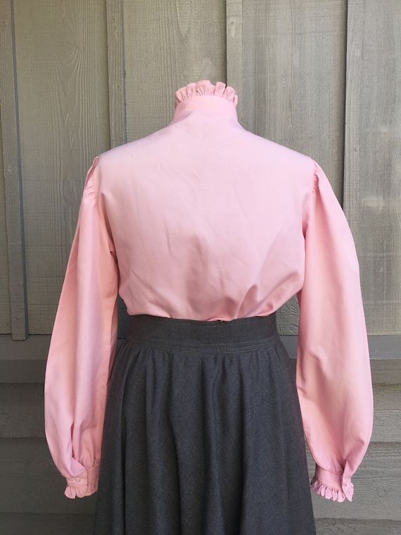 Vintage Late 1970s Pale Pink Faux-Edwardian Blous… - image 5