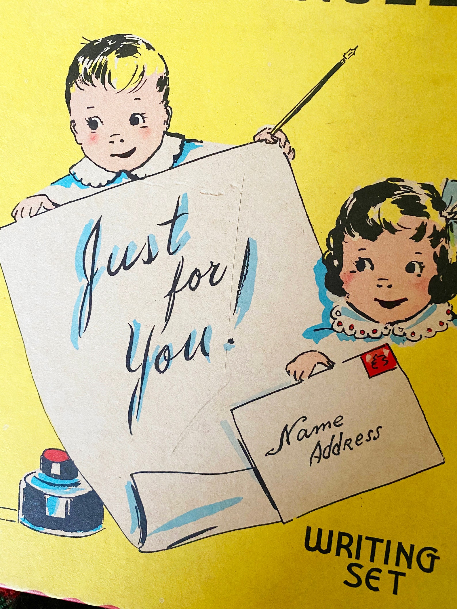 Vintage 1940s/50s Children's Stationery Writing Set - Etsy