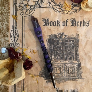AMETHYST & MOONSTONE Wand Clip