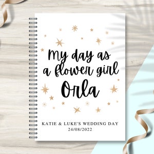 Flower Girl Gift, Wedding Memory Book, My Day As A Flower Girl, Kids Bridesmaid Wedding Gift, Flower Girl, Bridesmaid, Memory Book