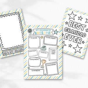 Favourite Grandad Printable Gift, Print at Home, Grandad Birthday Printable, Grandad Father&#39;s Day Gift, Digital Download, Gift for Grandad