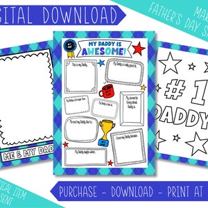 Papa Vatertag druckbares Geschenk, Druck zu Hause, digitaler Download, Papa Geburtstagsgeschenk, Papa von Sohn Tochter, Geschenk für Papa, Papa Geschenk