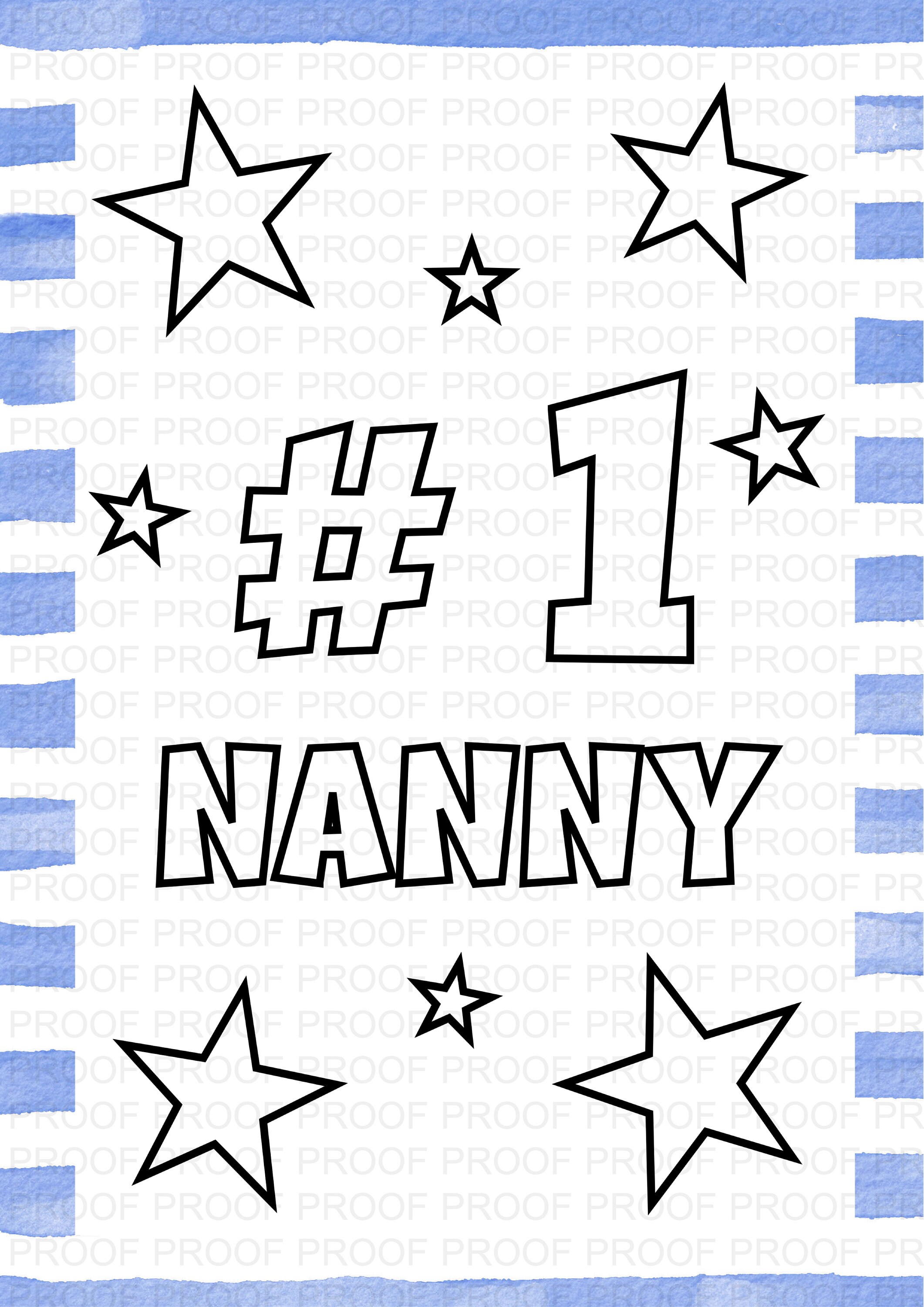 Colouring in Nanny Print Nanny Birthday Gift Nanny - Etsy UK