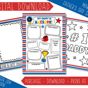 Druckbares Geburtstagsgeschenk, Druck zu Hause, digitaler Download, Papa Vatertagsgeschenk, Papa von Sohn Tochter, Geschenk für Papa, Papa Geschenk