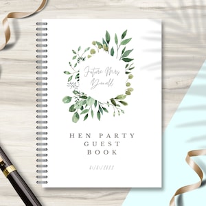 Personalised Hen Party Guest Book, Advice to The Bride, Bride Tribe, Team Bride, Personalised Hen Do Gift, Hen Party Keepsake, Future Wife