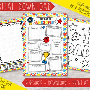 Druckbares Geschenk für Papa, Daddy Geburtstagsgeschenk digitaler Download, Druck zu Hause, Vatertagsgeschenk von Sohn Tochter, Geschenk für Papa, Papa Andenken