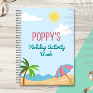 Aeroplane Holiday Activity Book for kids, Personalised Vacation Activities, Holiday Activities For Airplane, Activity Colouring Book