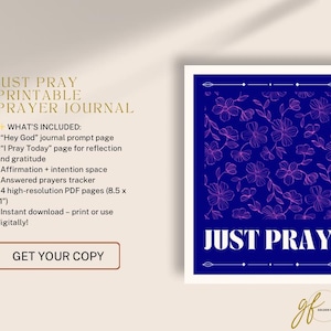 Printable Prayer Journal | Daily Scripture, Gratitude & Affirmation Pages for Women (PDF Download)