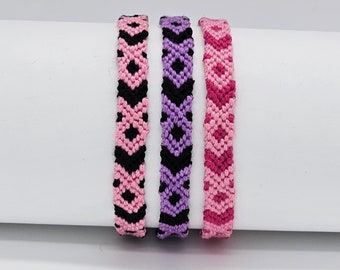 Cancer Awareness Handmade Friendship Bracelet, Woven Bracelet,