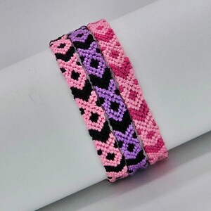 Cancer Awareness handgemaakte vriendschapsarmband, geweven armband,
