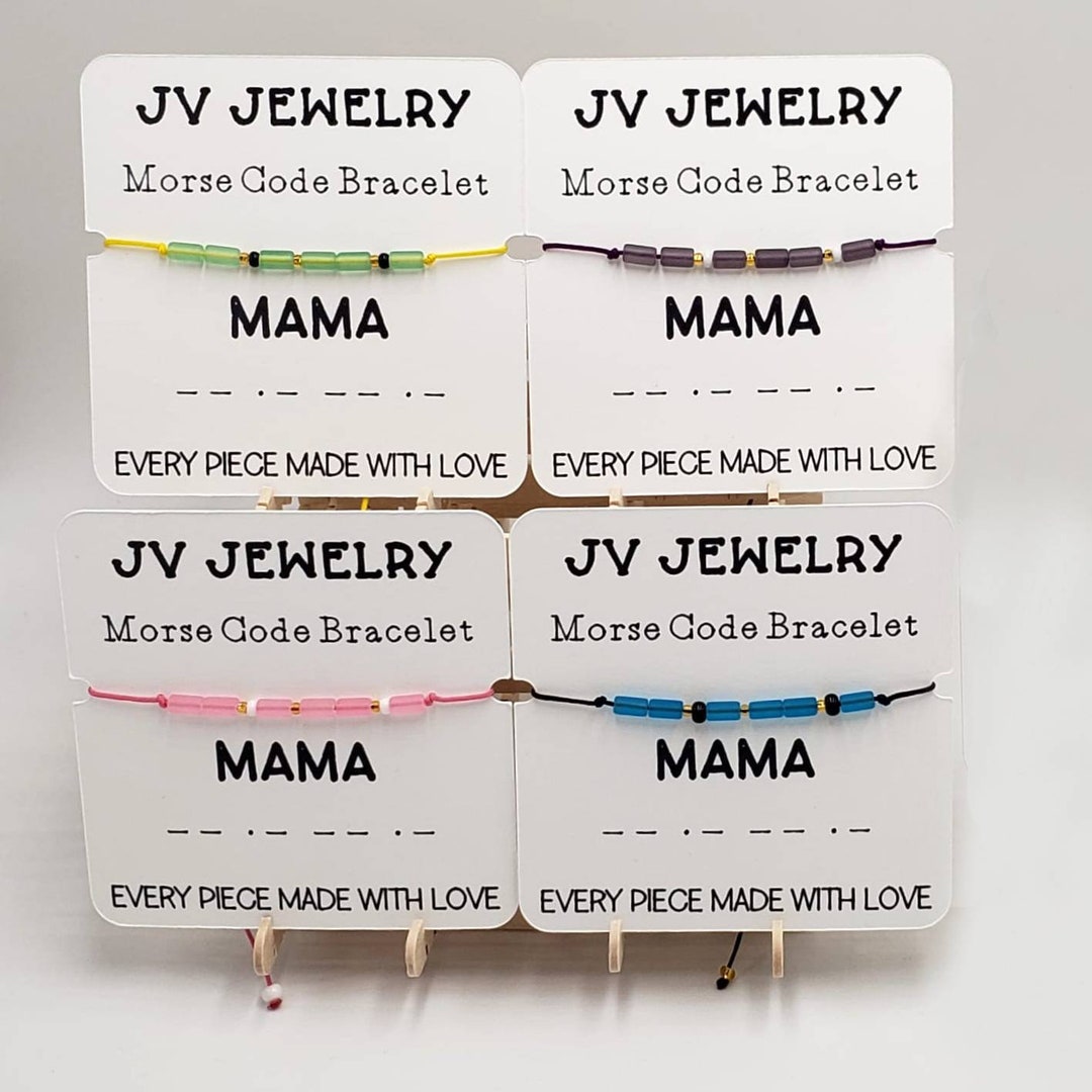 Mama Morse Code Bracelet, Pulcera Código Morse, Dia De Las Madres ...