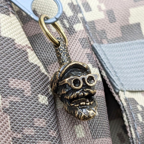 Brass Skull Keychain Stylish Key Accessory