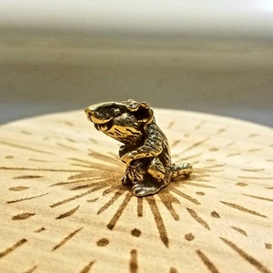 Handmade Collectible Funny Rat - Mouse Brass Figurine Small Animal Trinket Miniature