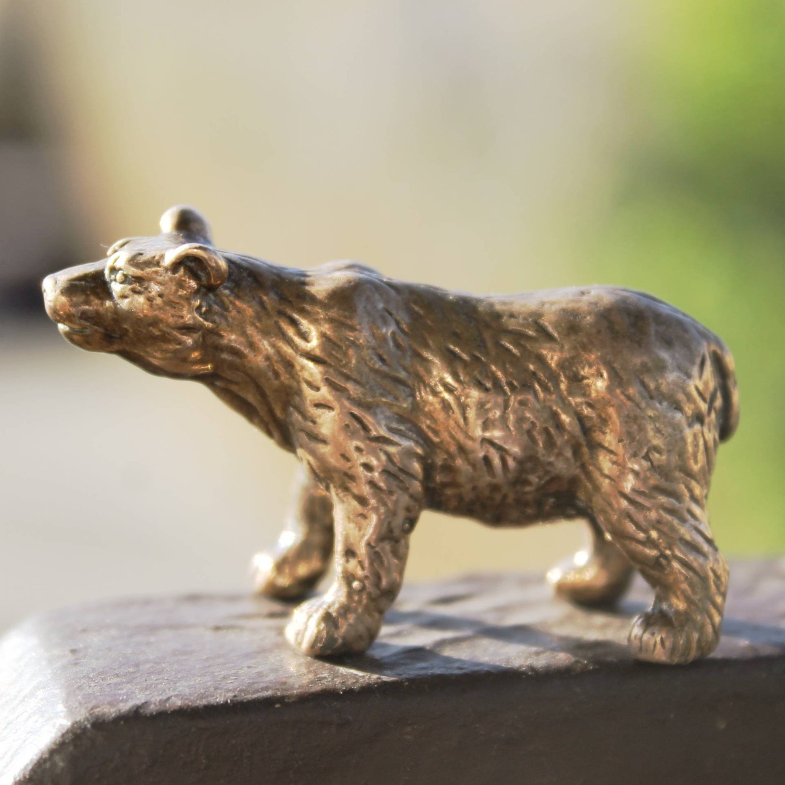 Brass Bear Collectible Figurine Handmade Art Figurine Etsy