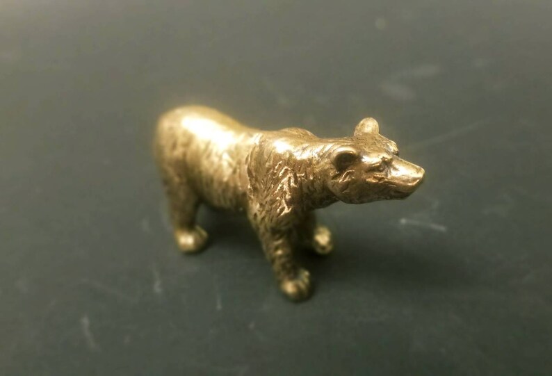 Brass Bear Collectible Figurine Handmade Art Figurine Etsy