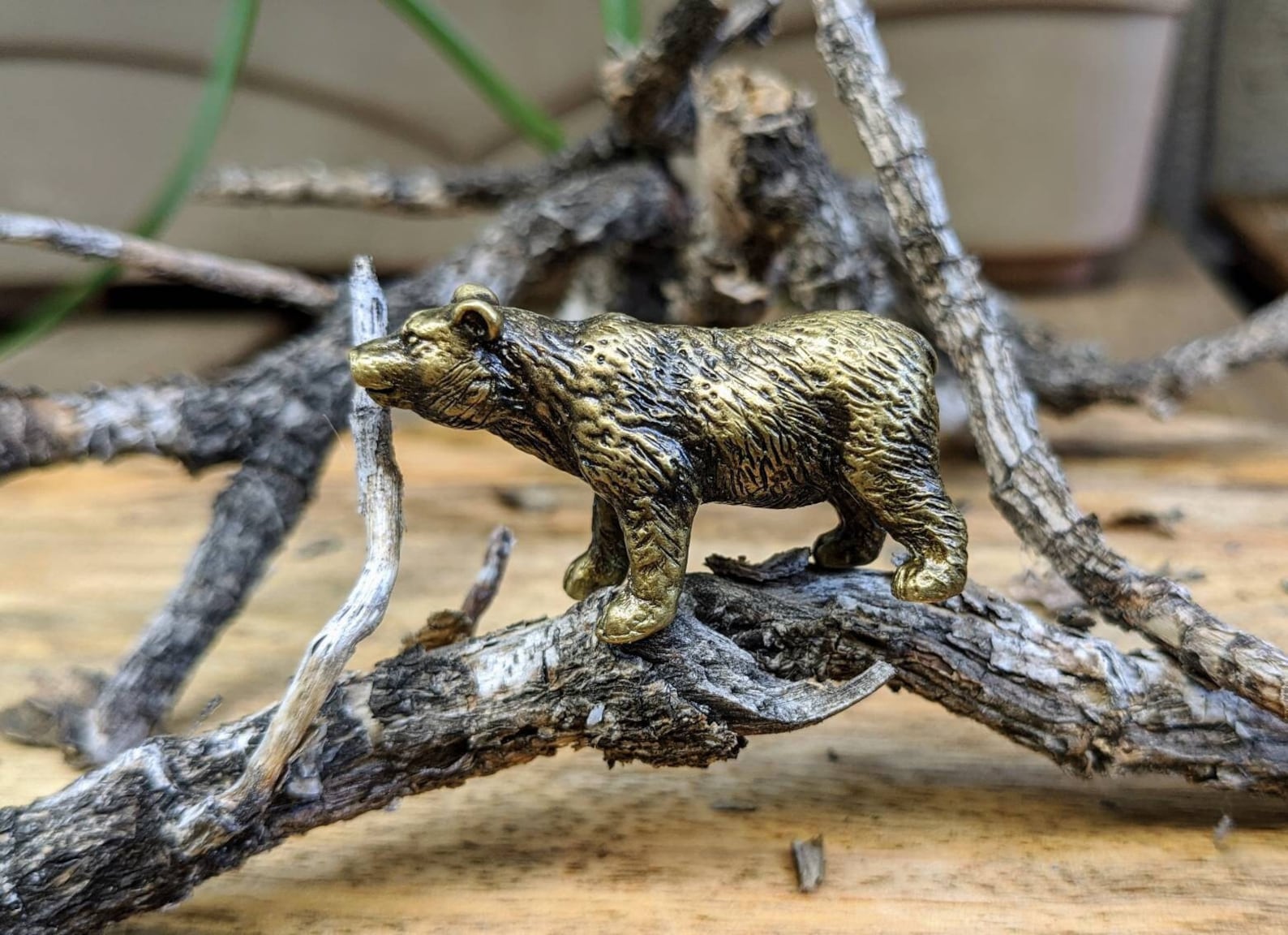 Brass Bear Collectible Figurine Handmade Art Figurine Etsy