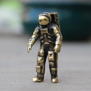 Space Astronaut Figurine Handmade Collectible Small Neil Armstrong Sculpture Miniature