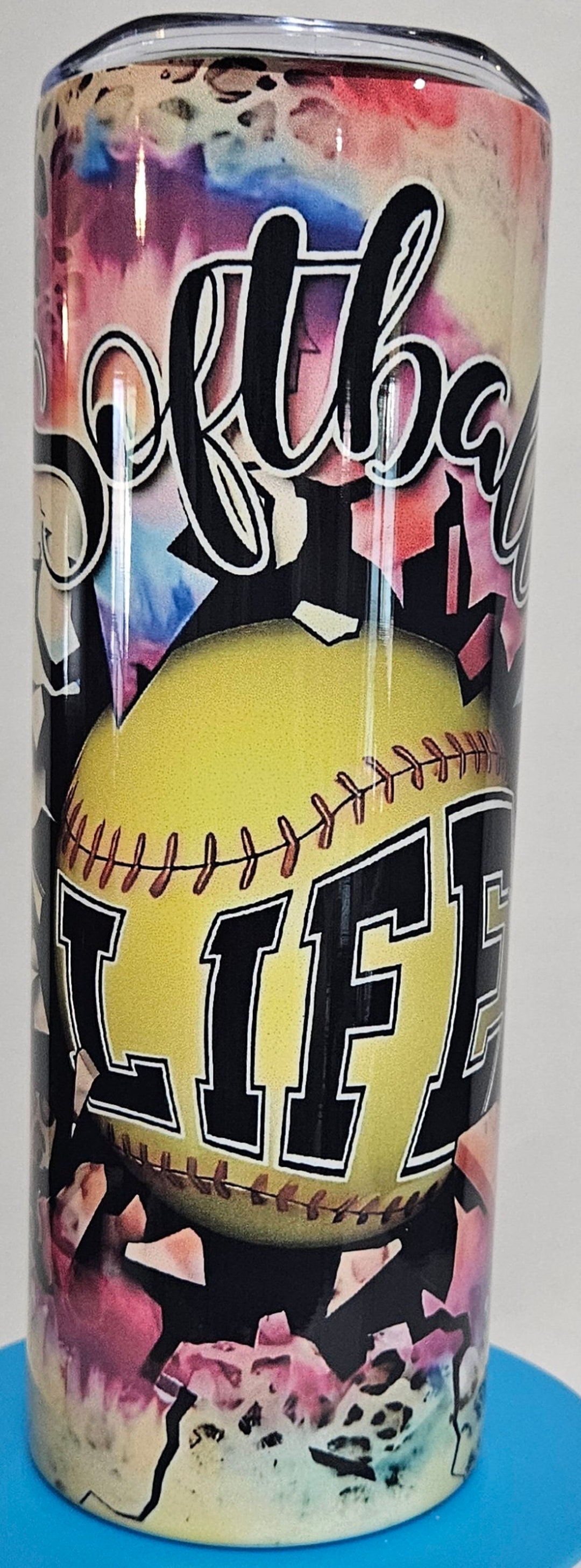 Soft Ball Happy Face Drink Tumbler