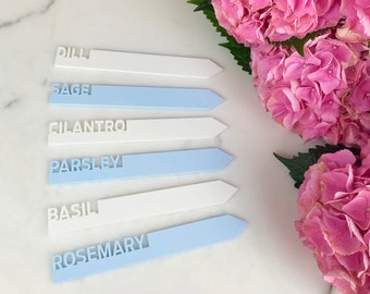 acrylic garden stakes / herb and vegetable plant markers / mothers day gardening gift