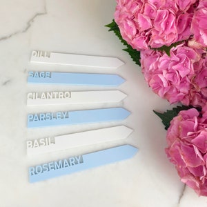 acrylic garden stakes / herb and vegetable plant markers / mothers day gardening gift