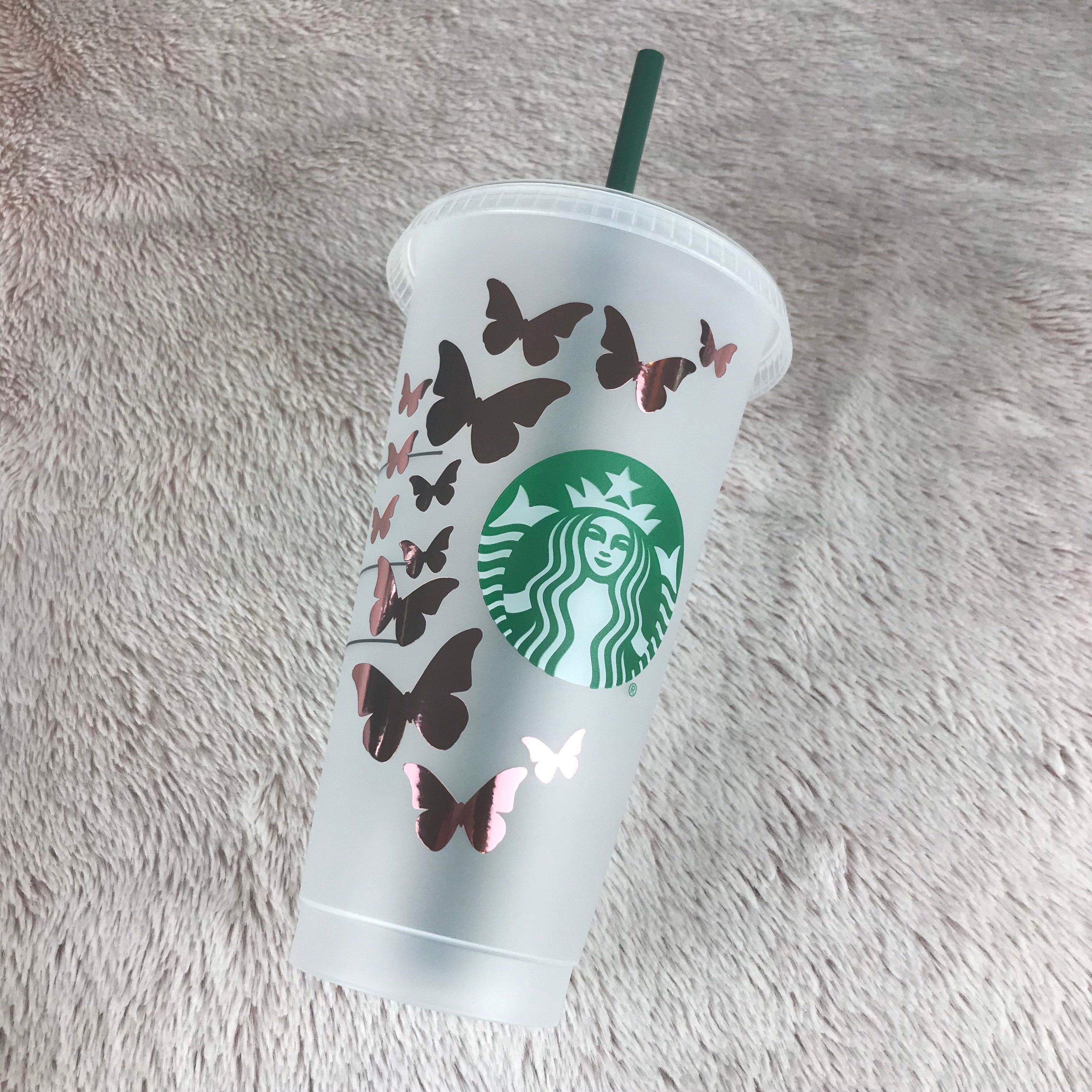 Rose gold - LV inspired - starbucks cold Cup