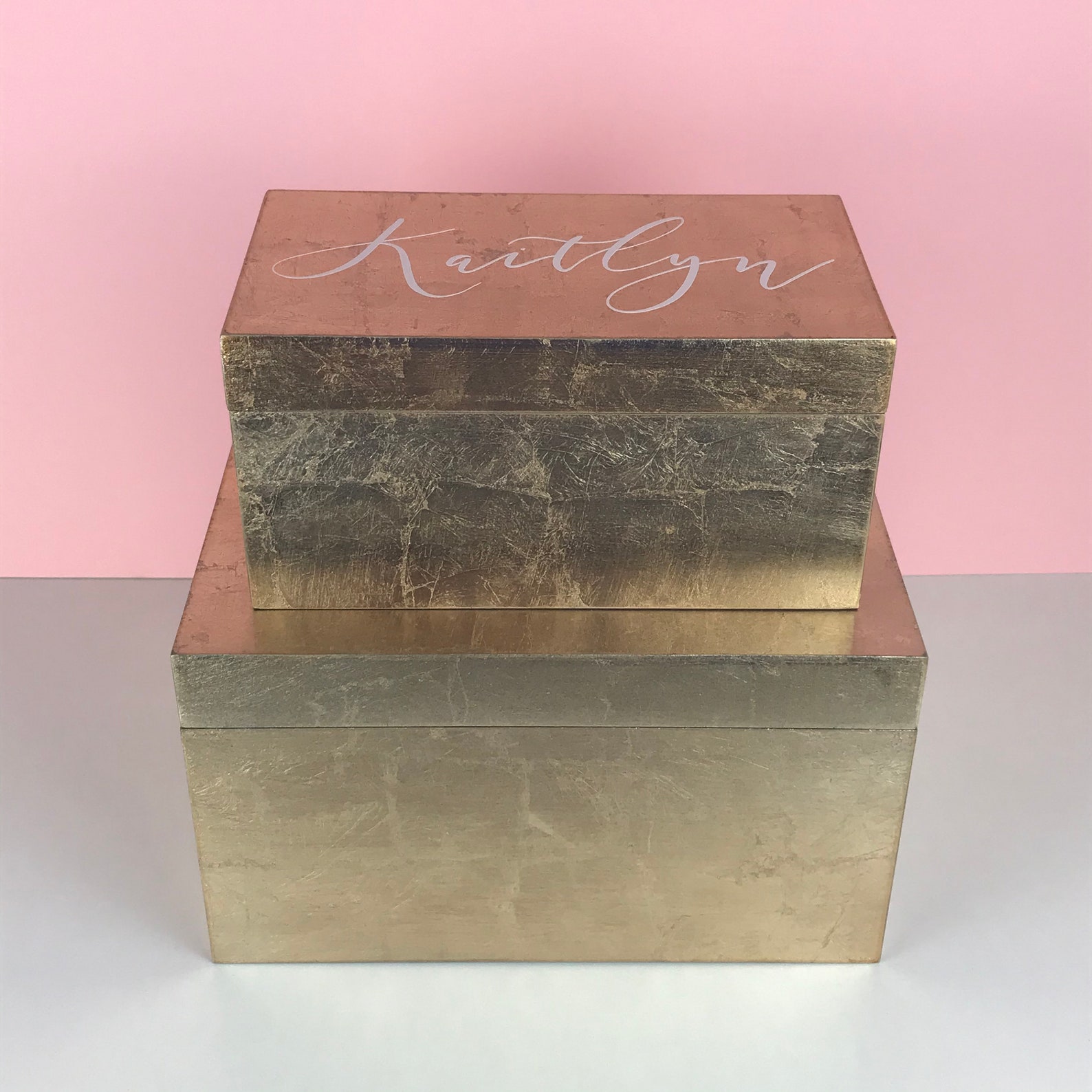 Gold Lacquer Monogram Rectangular Jewelry Box / Makeup Desk - Etsy