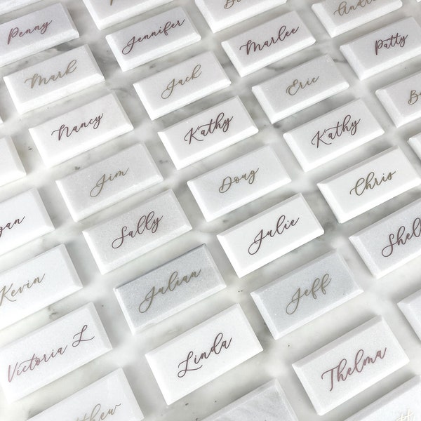 marble wedding place cards / place cards for wedding, bridal shower, baby shower, dinner party / wedding seating assignments