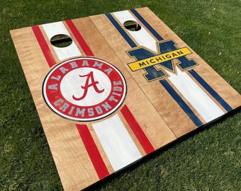 Custom College Cornhole Boards, College, Personalized, Distressed, Hand Painted, Custom Cornhole Boards