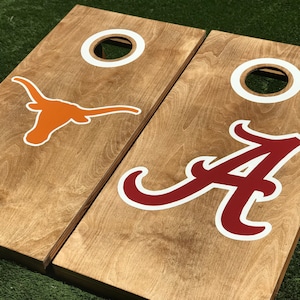 Custom college cornhole boards, custom cornhole boards, college cornhole boards, personalized cornhole boards, corn hole boards, corn hole