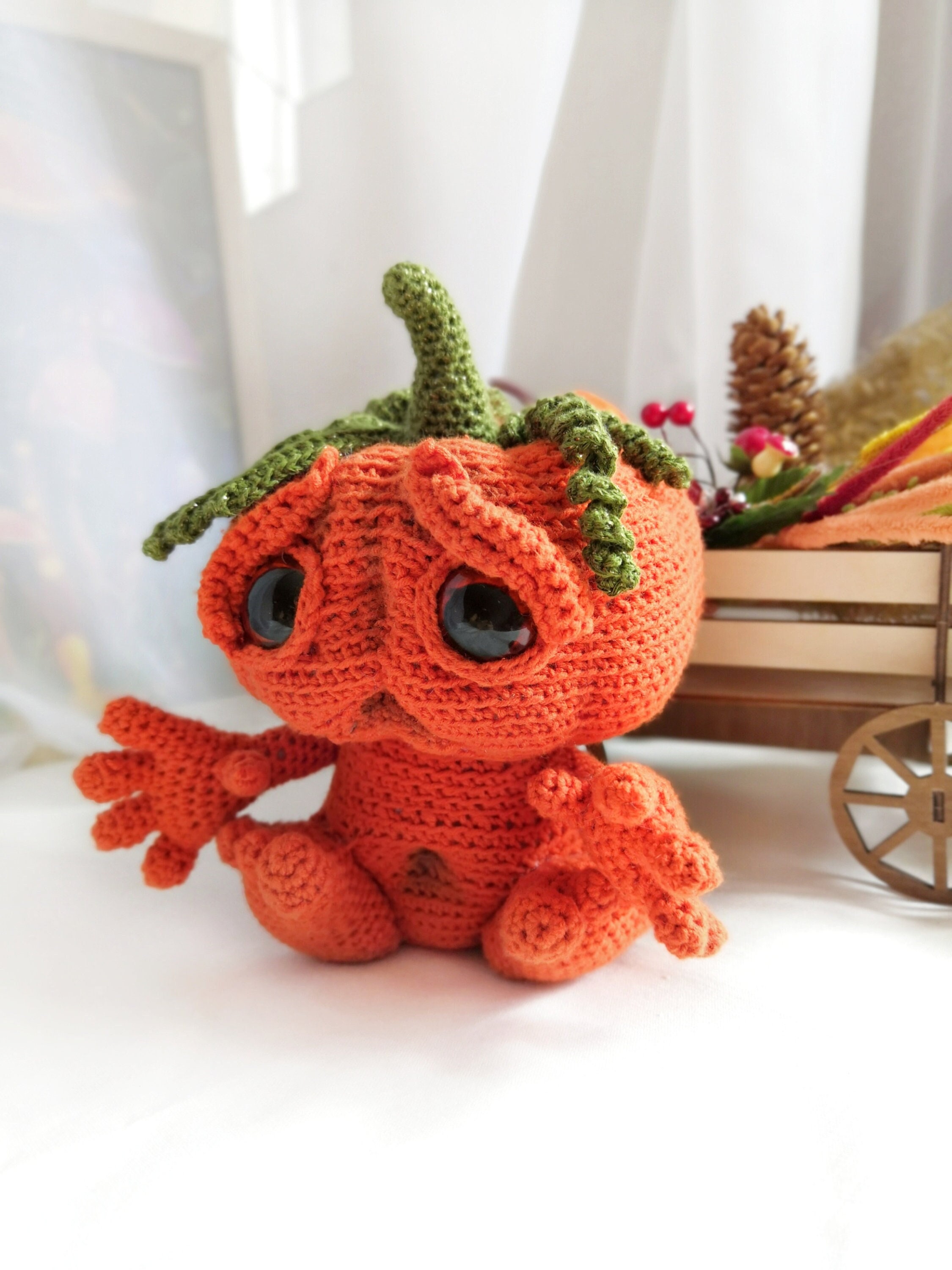Halloween crochet pumpkin pattern, Amigurumi Pumpkin monster, Hallowe…