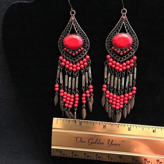 Boho Dangle Drop Earrings, Native American-inspir… - image 6