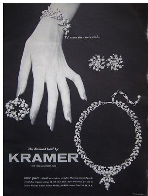 Kramer Rhinestone and Pearl Earrings | Bling Earr… - image 10