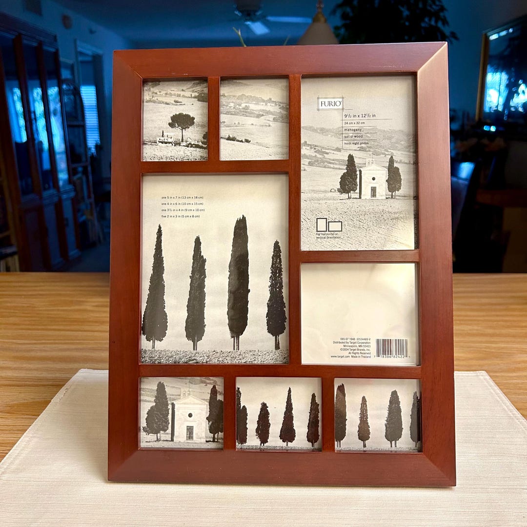 Wood Collage Photo Frame, Mahogany, Furio Multi-photo Vintage Frame, 8 ...