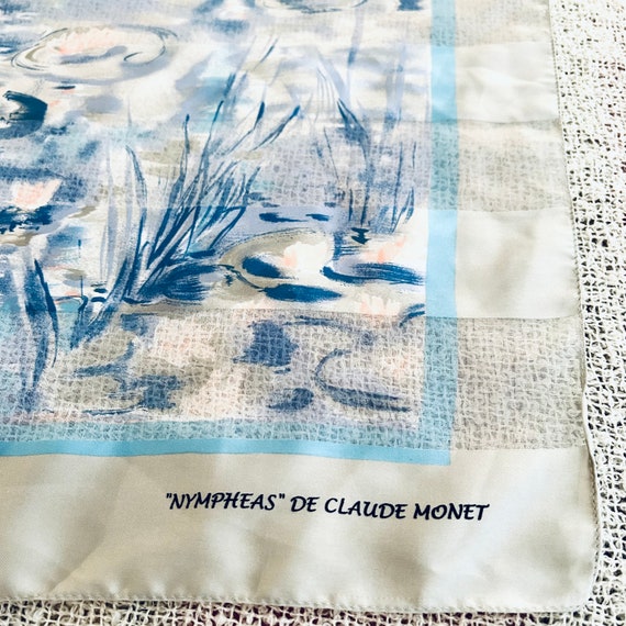 Art Scarf Claude Monet Water Lilies, Silk Art to … - image 4