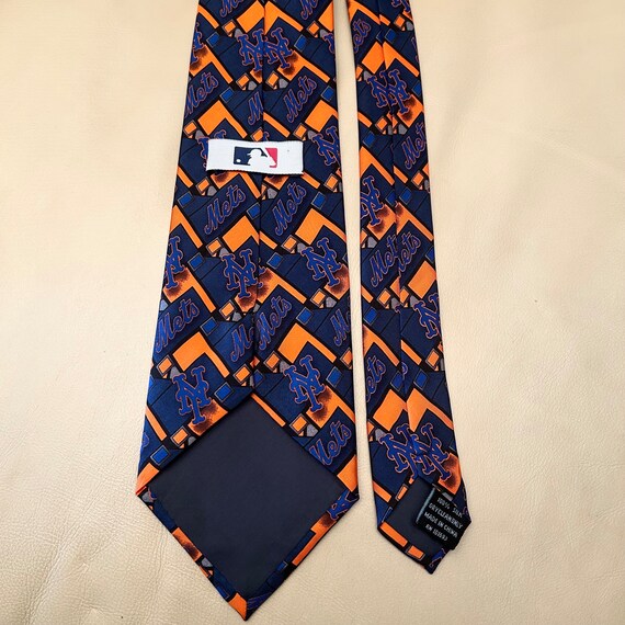 NY Mets Necktie, Baseball Tie, Bright Orange, MLB… - image 4
