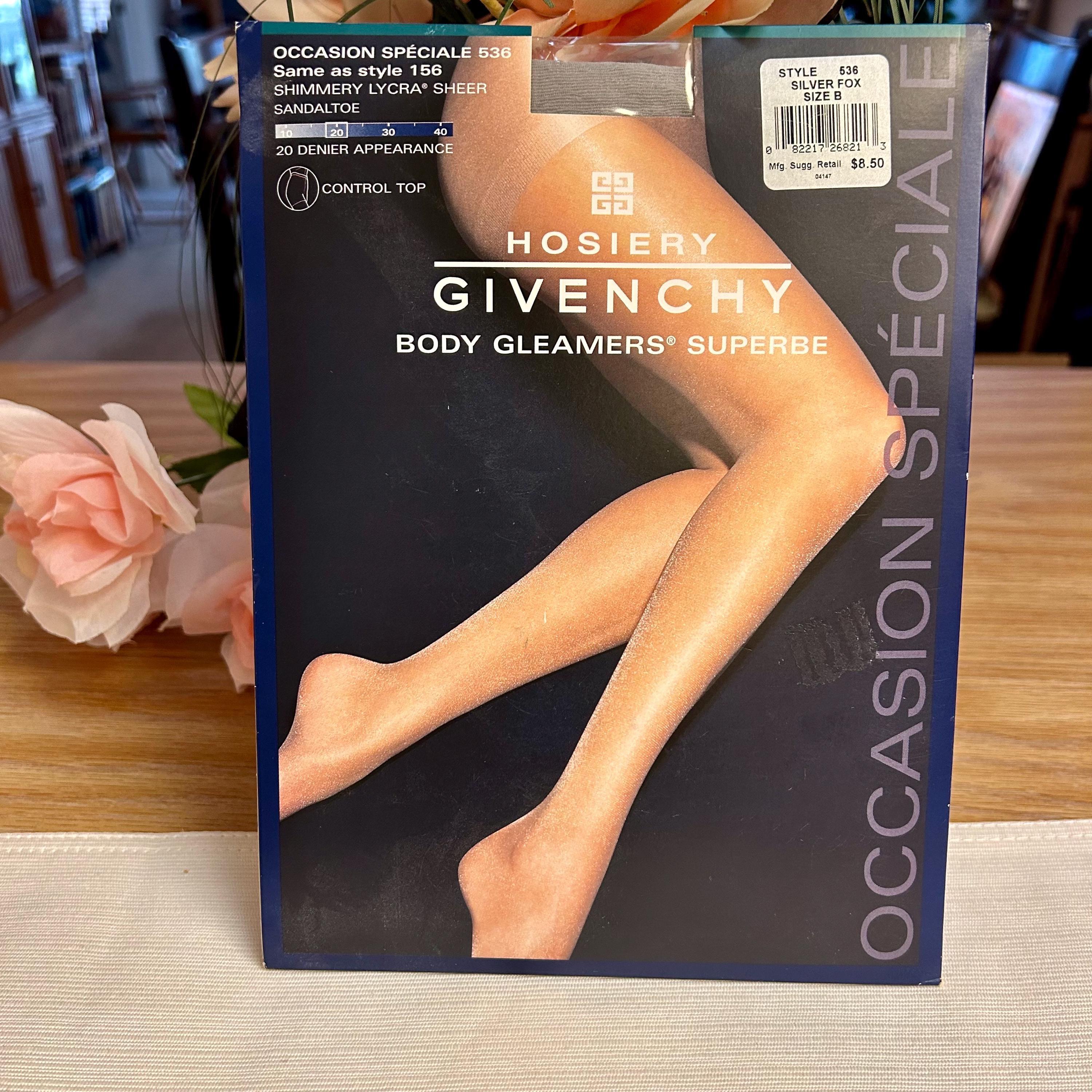 Vintage Givenchy Pantyhose Y2K Body Gleamers Silver Fox Control Top Size B Unused Unopened Still in Package Etsy