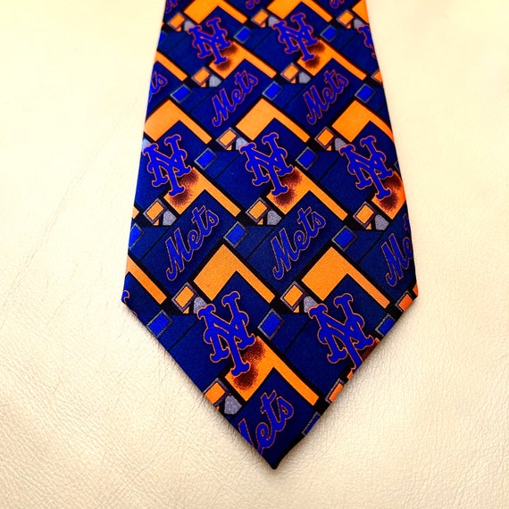 NY Mets Necktie, Baseball Tie, Bright Orange, MLB… - image 1