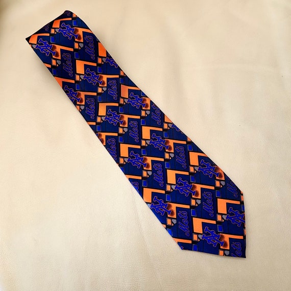 NY Mets Necktie, Baseball Tie, Bright Orange, MLB… - image 2