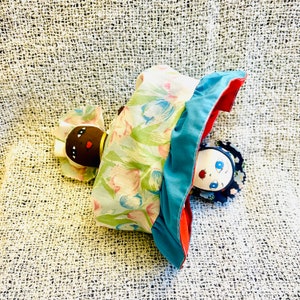 Caribbean Topsy Turvy Doll, Reversible Rag Doll, Dark Skin-Light Skin, Upside- Down Handcrafted, Lulu’s Dolls