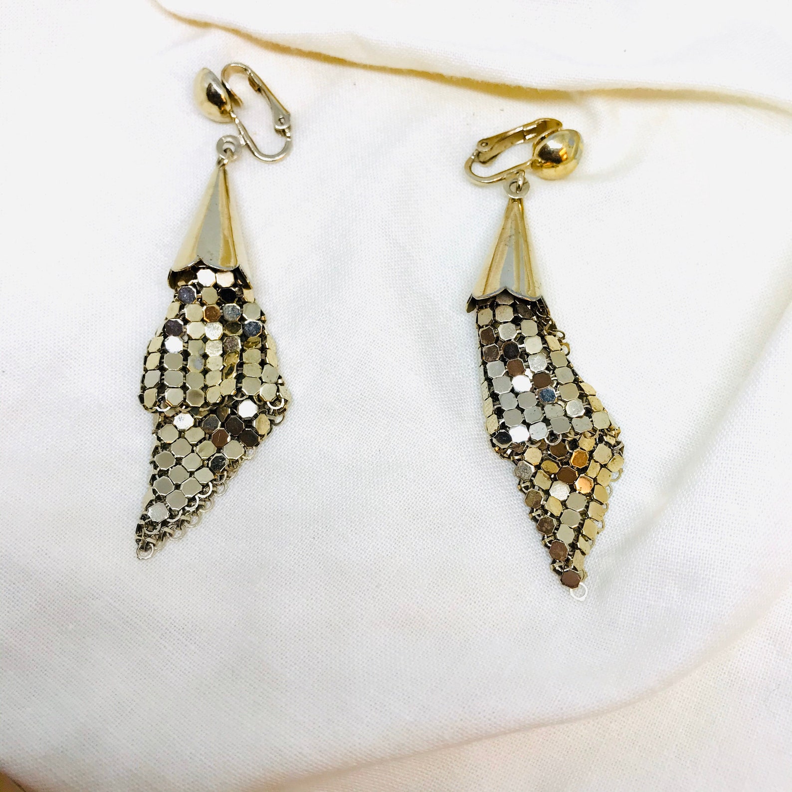 Disco Ball Earrings For Women,Disco Earrings,Silver Mirror