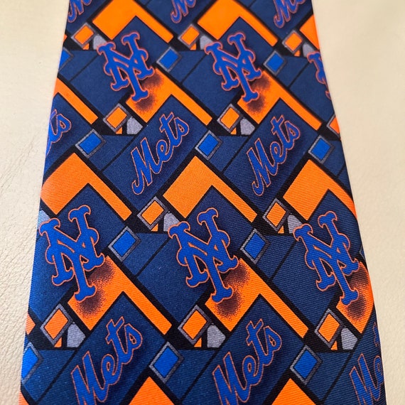 NY Mets Necktie, Baseball Tie, Bright Orange, MLB… - image 3