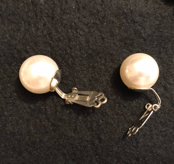 Pearl Necklace and Earrings, Faux Pearls, JAPAN, … - image 3