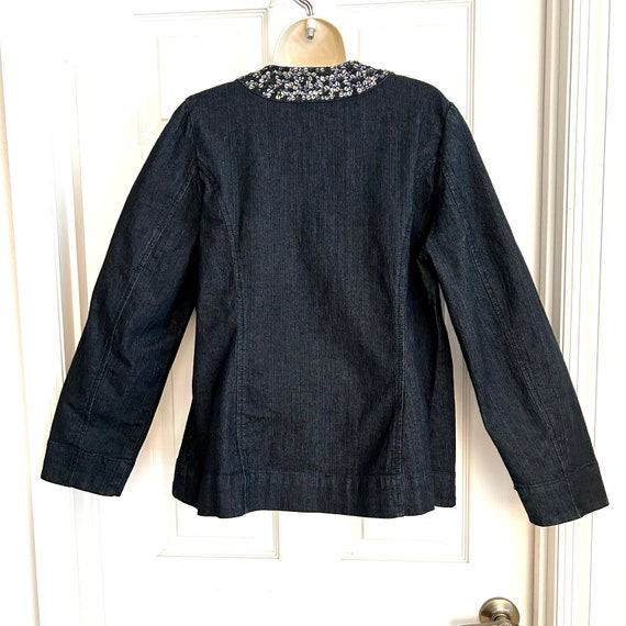 Jean Colonna beige moleskin blazer with embroidered sequins - size 38