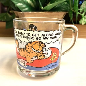 Garfield Glass Mug, McDonalds Promotion 1987, Garfield and Odie, Anchor Hocking Mug