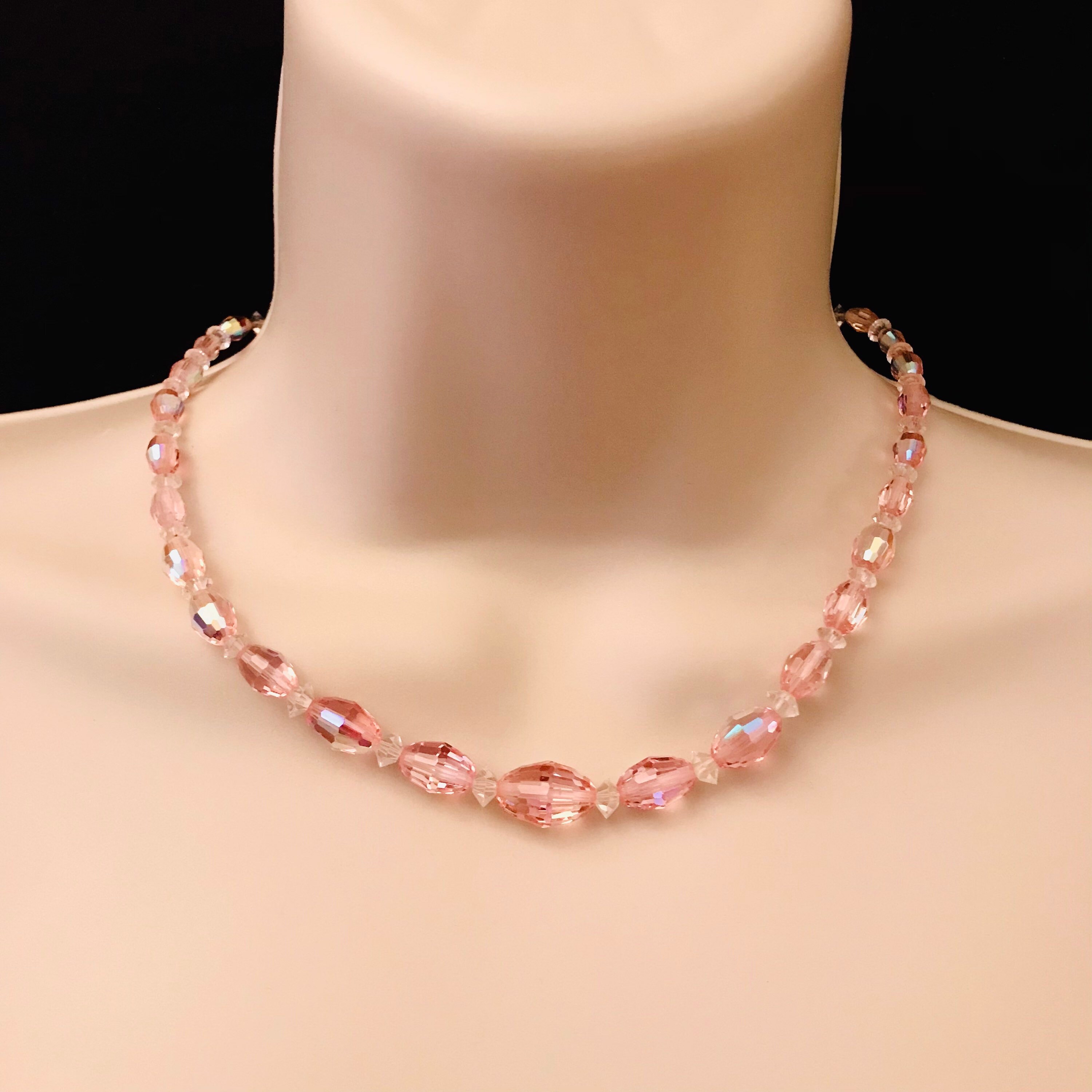 Pink crystal choker Clearance