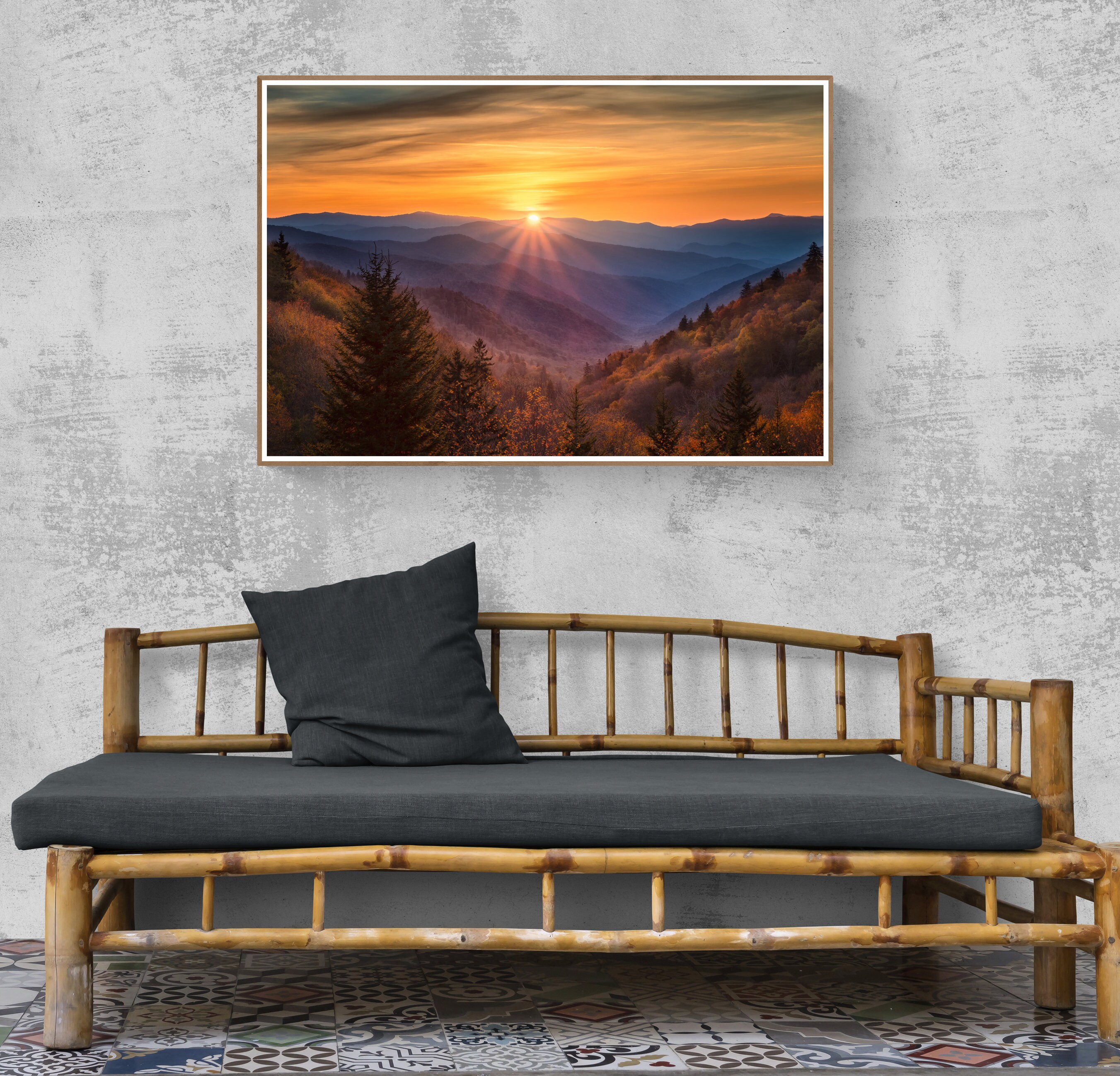 Blue Ridge Mountain Wall Art Blue Ridge Mountains Sunset Etsy