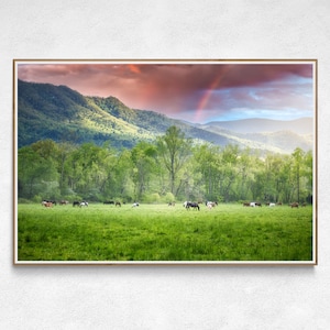 Cades Cove Sunrise Print: Smoky Mountains Landscape Photography