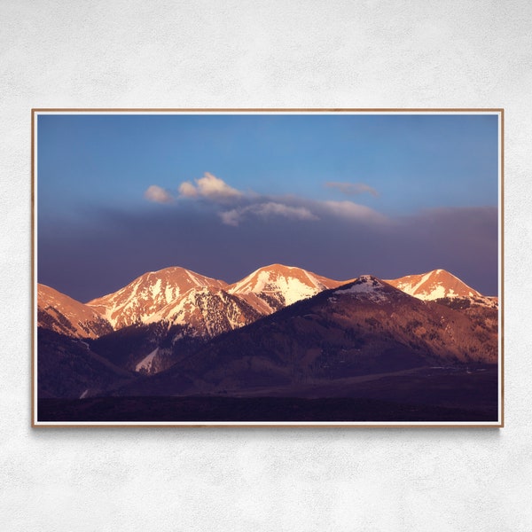 La Sal Mountains Landscape Photography Print | Moab Photography Print | Arches National Park | Metal Mountain Wall Art | Moab Utah